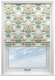 Cotswold Faux Silk, Persimmon - Motorised Roman Blind